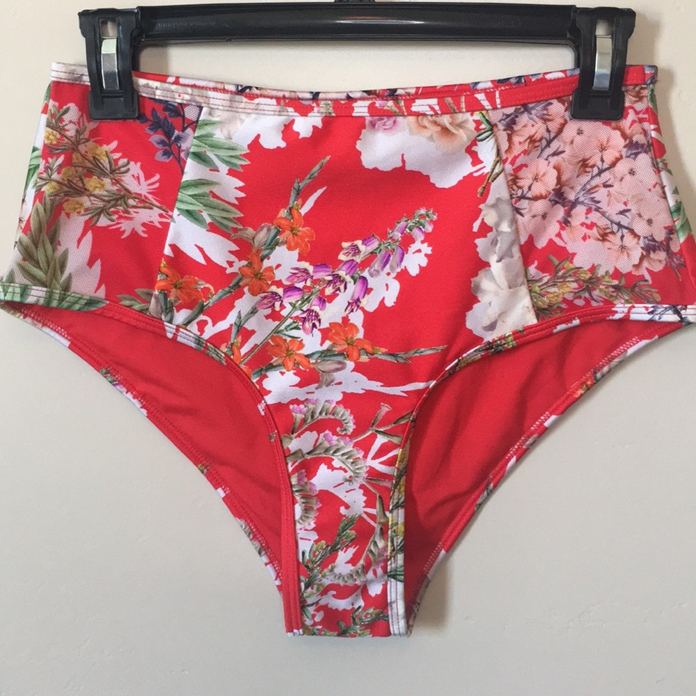 Rachel Roy | Swim Bottom Tropical Floral Hi Waist